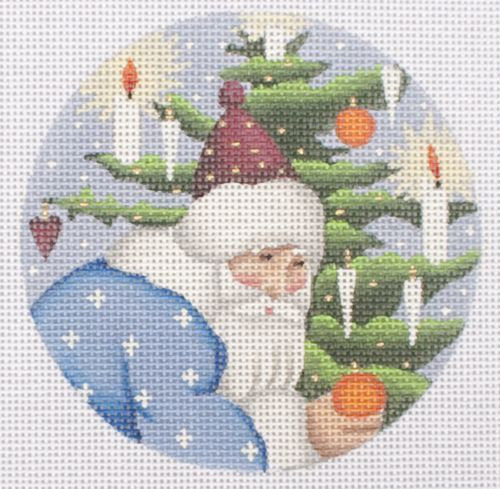 Melissa Shirley Designs Santa/Blue Coat Needlepoint Canvas