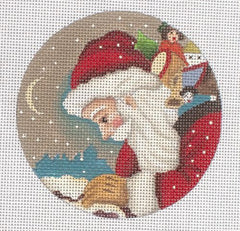 Melissa Shirley Designs Santa/Chimney Needlepoint Canvas