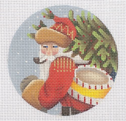 Melissa Shirley Designs Santa/Drum Needlepoint Canvas