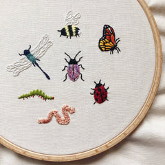 M Creative J Bugs Embroidery Patterns - Stick and Stitch Insect Embroidery