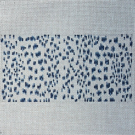 The Gingham Stitchery Kate Woodward French Dots Insert Navy Needlepoint Canvas