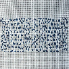 The Gingham Stitchery Kate Woodward French Dots Insert Navy Needlepoint Canvas