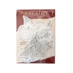 M Creative J Veggie Delight Peel Stick and Stitch Embroidery Patterns