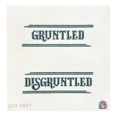 2 Busy Needlepointing Dis Gruntled Sign Needlepoint Canvas