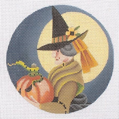 Melissa Shirley Designs Witch with Snake Needlepoint Canvas