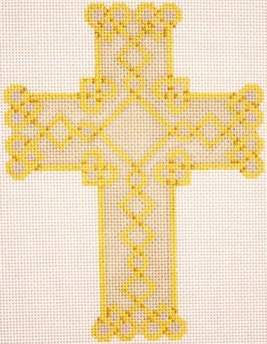 Susan Roberts Needlepoint Celtic Hearts Cross Needlepoint Canvas
