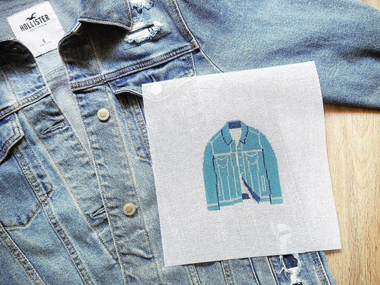 Audrey Wu Designs Denim Jacket Needlepoint Canvas