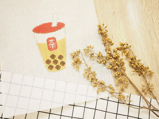 Audrey Wu Designs Bubble Tea Needlepoint Canvas