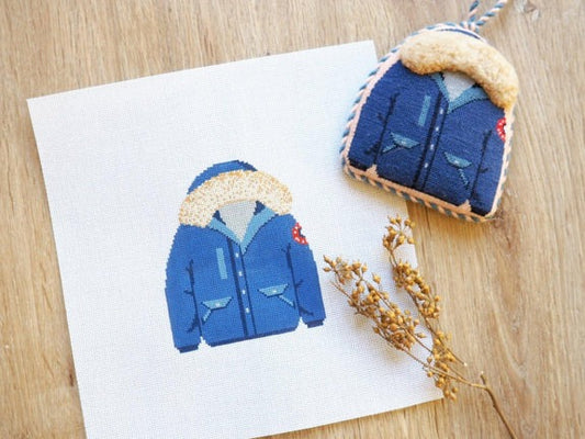 Audrey Wu Designs Down Jacket Needlepoint Canvas