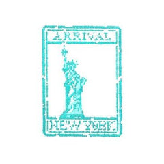 Audrey Wu Designs Passport Stamp - New York Needlepoint Canvas