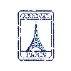 Audrey Wu Designs Passport Stamp - Paris Needlepoint Canvas