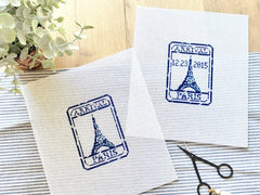 Audrey Wu Designs Passport Stamp - Paris Needlepoint Canvas