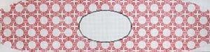 The Meredith Collection Monogram Moroccan Tile Red Needlepoint Canvas