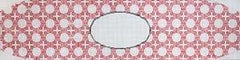 The Meredith Collection Monogram Moroccan Tile Red Needlepoint Canvas