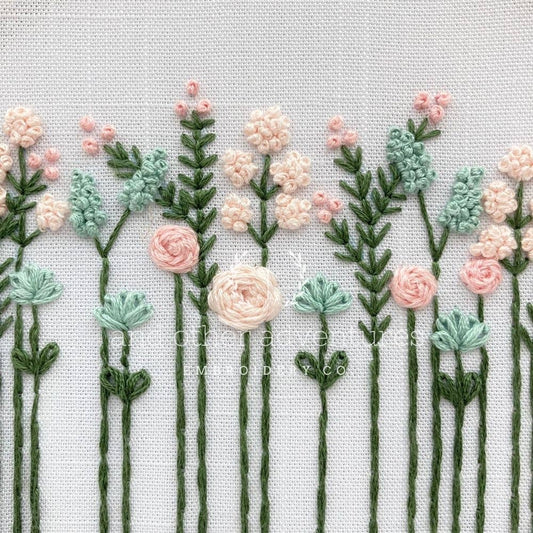 And Other Adventures Embroidery Co Pastel Wildflowers Embroidery Kit