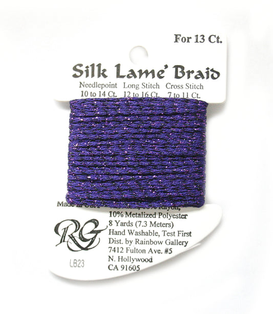 Rainbow Gallery Silk Lame Braid 13 - 023 Dark Lavender