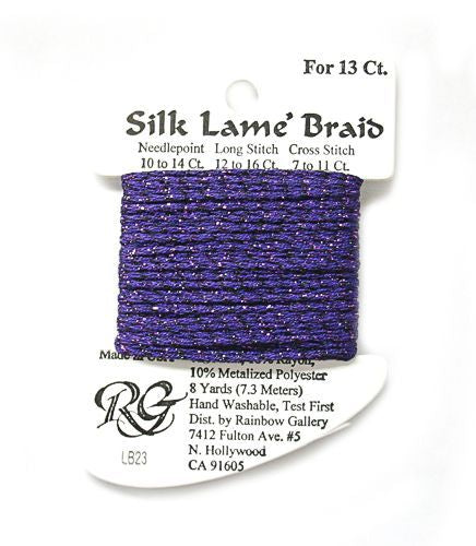 Rainbow Gallery Silk Lame Braid 13 - 234 Striking Purple