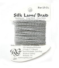 Rainbow Gallery Silk Lame Braid 13 - 041 Pewter