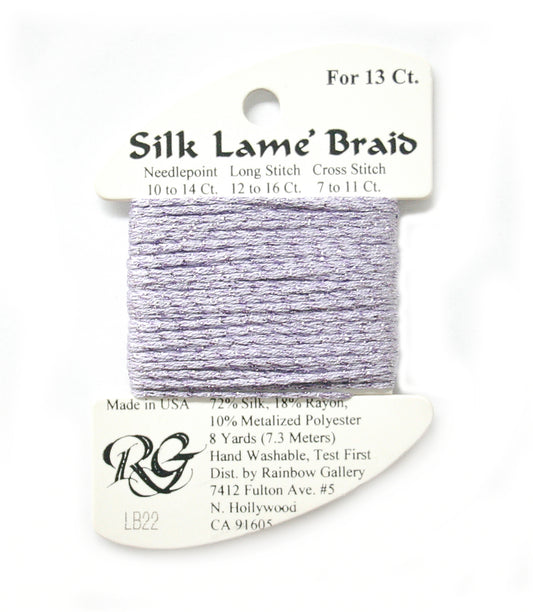 Rainbow Gallery Silk Lame Braid 13 - 022 Lavender