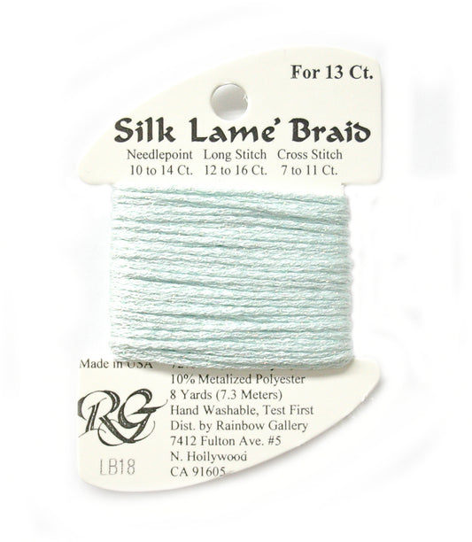 Rainbow Gallery Silk Lame Braid 13 - 018 Surf Blue