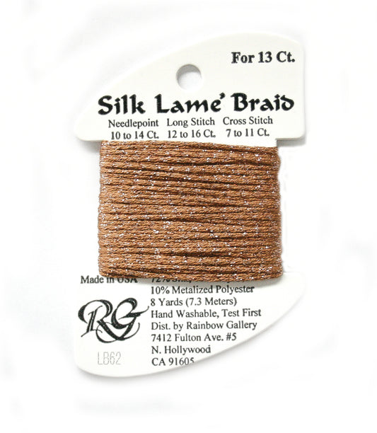 Rainbow Gallery Silk Lame Braid 13 - 062 Dark Sand Gold