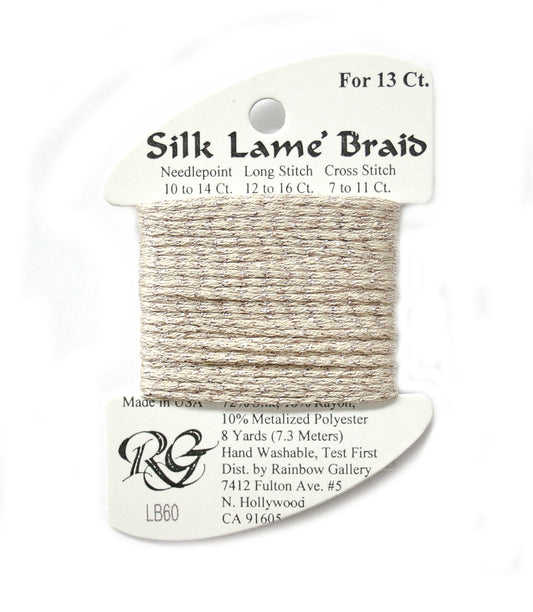 Rainbow Gallery Silk Lame Braid 13 - 060 Camel