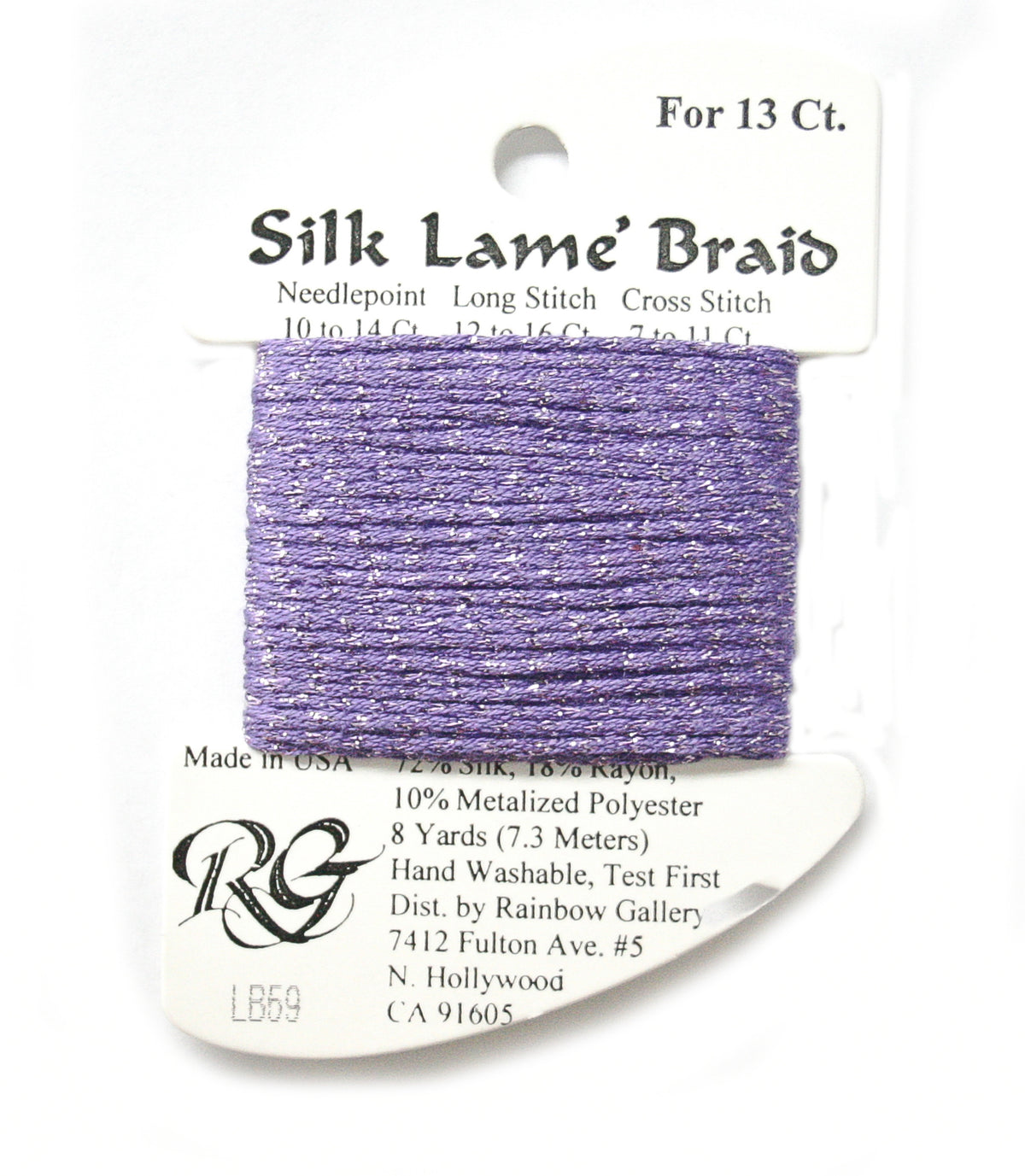 Rainbow Gallery Silk Lame Braid 13 - 059 Lilac