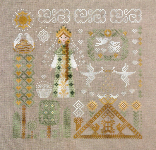 Creative Poppy Stitchy Princess Fairy Tale Spring Ukrainian Girl Cross Stitch Pattern