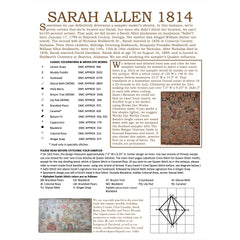 NeedleWork Press Sarah Allen 1814 Cross Stitch Pattern