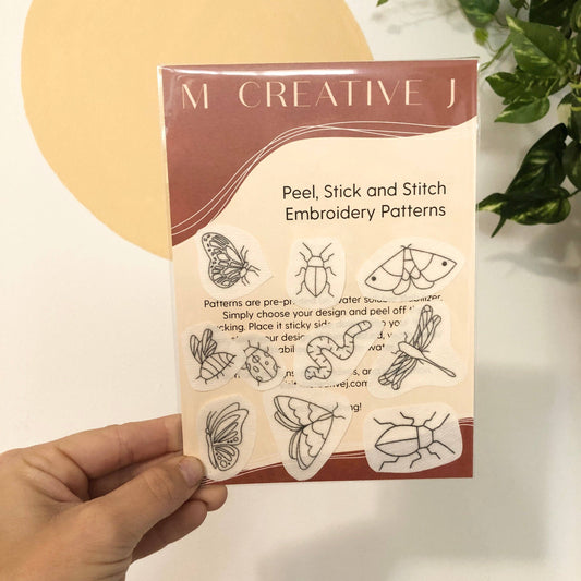 M Creative J Bugs Embroidery Patterns - Stick and Stitch Insect Embroidery