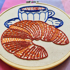 Hook Line and Tinker Croissant Embroidery Kit