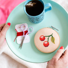 Cotton Clara Cherry Cross Stitch Kit