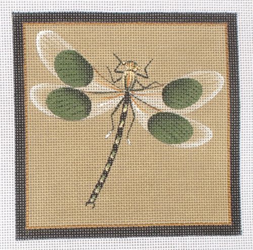 Melissa Shirley Designs Black Dot Dragonfly Needlepoint Canvas
