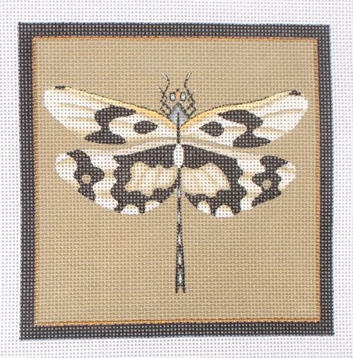 Melissa Shirley Designs Black n White Dragonfly Needlepoint Canvas