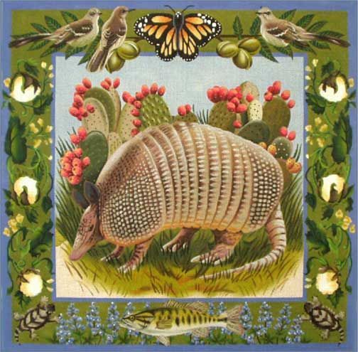 Melissa Shirley Designs Armadillo 13m Needlepoint Canvas
