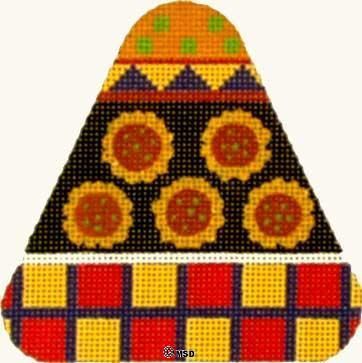 Melissa Shirley Designs Sunflower Candy Corn Needlepoint Canvas