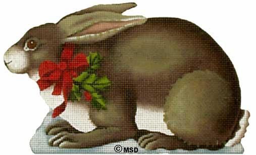 Melissa Shirley Designs Christmas Bunny Needlepoint Canvas