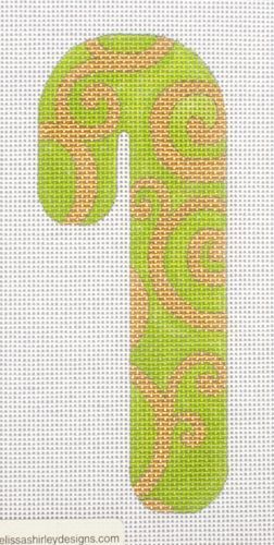 Melissa Shirley Designs Curly Cue Candy Cane Needlepoint Canvas