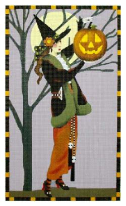 Melissa Shirley Designs Big Jack O Lantern Needlepoint Canvas