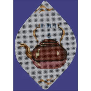 Rebecca Wood Designs Brigt Copper Kettles Needlepoint Canvas