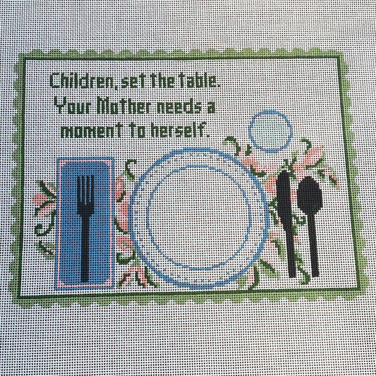 The Gingham Stitchery Kirkland Design Studios Children Set The Table Lessons In Chemistry Needlepoint Canvas