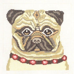 Barbara Russell Windsor Pug Dog Needlepoint Canvas