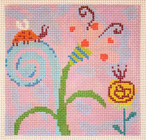 Birds of a Feather Little Ladybug Needlepoint Canvas
