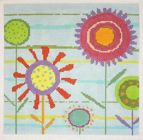 Birds of a Feather Floret Dusk Needlepoint Canvas