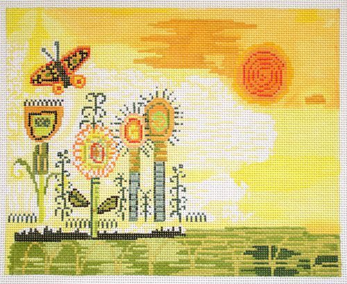 Birds of a Feather Summer Solstice Needlepoint Canvas