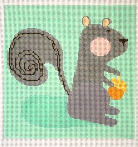 Birds of a Feather Nutty Squirrel Needlepoint Canvas