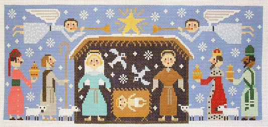 Birds of a Feather Joyous Christmas Needlepoint Canvas