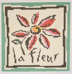 Birds of a Feather French Lesson Flower Needlepoint Canvas