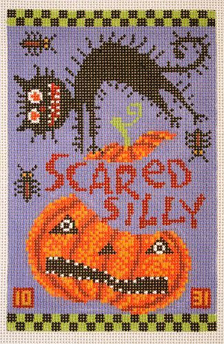 Birds of a Feather Scared Silly Needlepoint Canvas