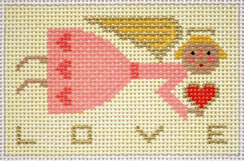 Birds of a Feather Christmas Angel Love Needlepoint Canvas